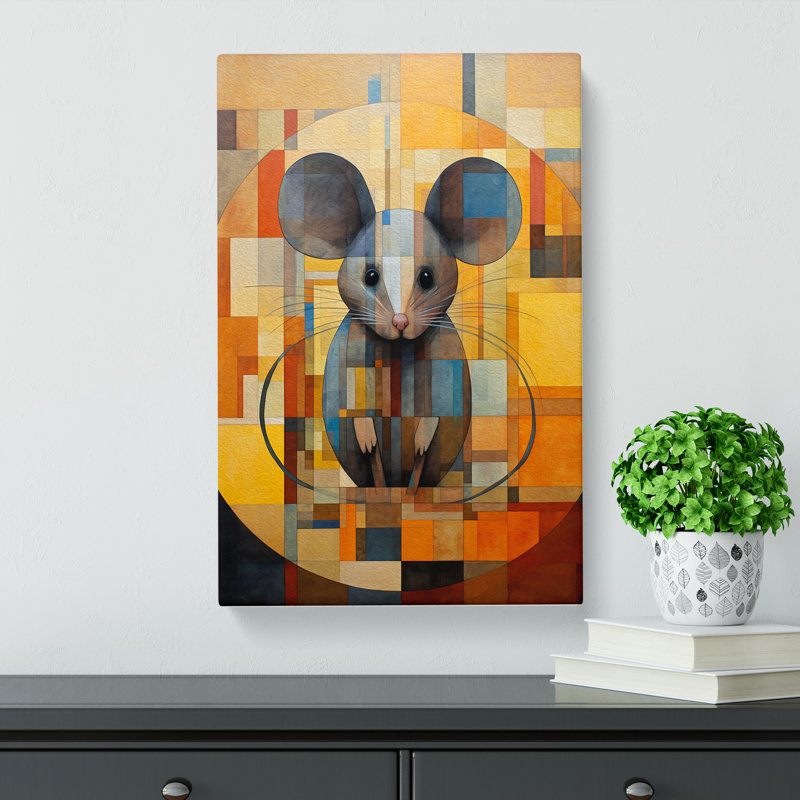 Mouse Geometric Art - No Frame Print, 50cm H x 35cm W x 3cm D
