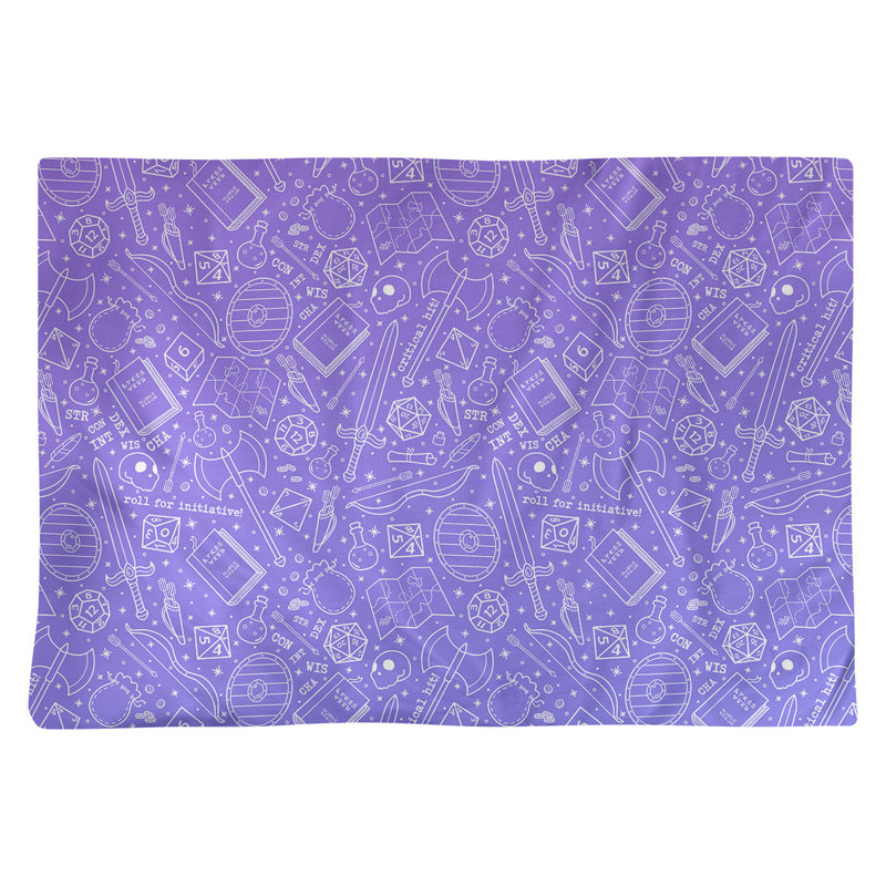 Katelyn Elizabeth Cotton Abstract Rectangle Placemat, Purple/Blue