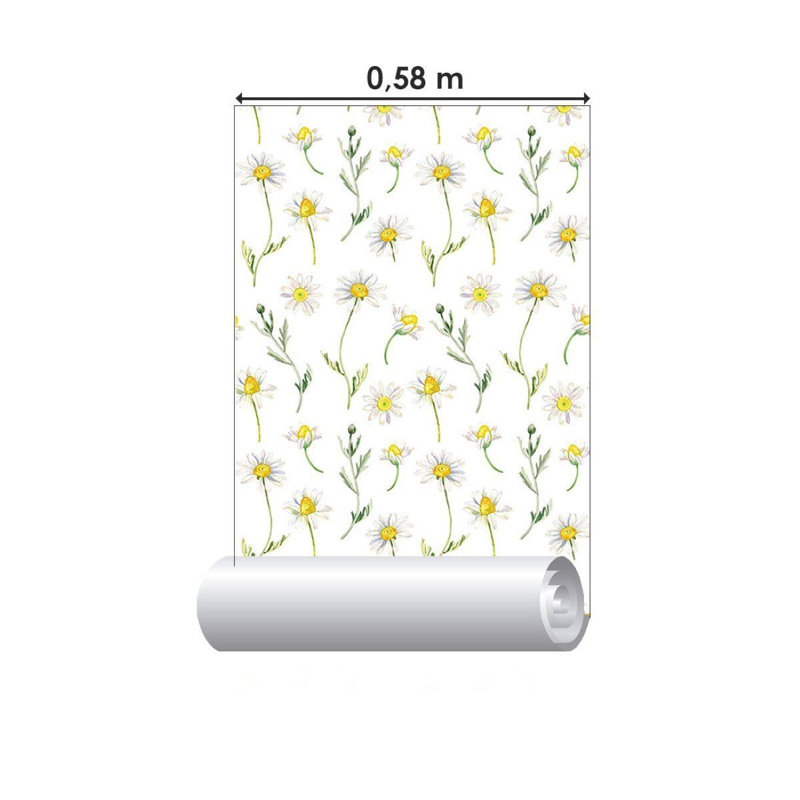 Rouleau de papier peint adhésif lisse L 126 po x l 24 po Topanga