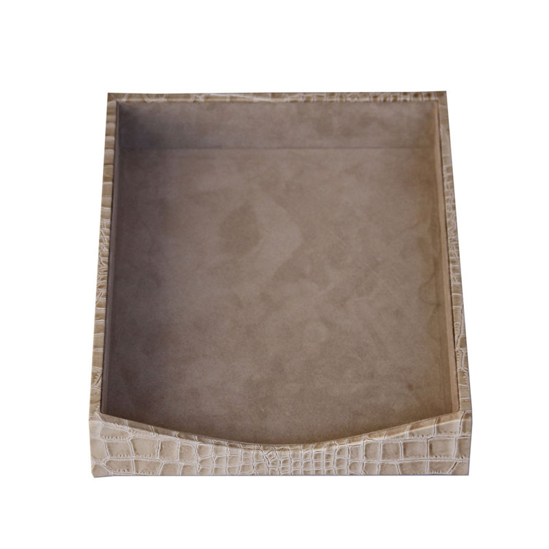 Reese Leather Paper Organizer, Tan