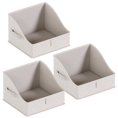 Ebern Designs 3 Pack Collapsible Trapezoid Storage Bins Bin
