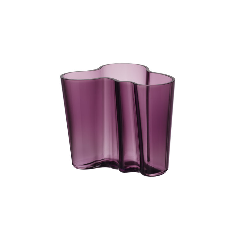Aalto Inspired 10" Glass Vase for Dining Room - Organic Shape
