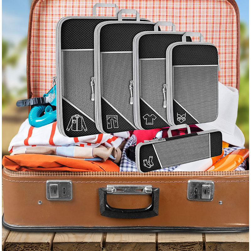 5 Pack Luggage Packing Organization Cubes, Black