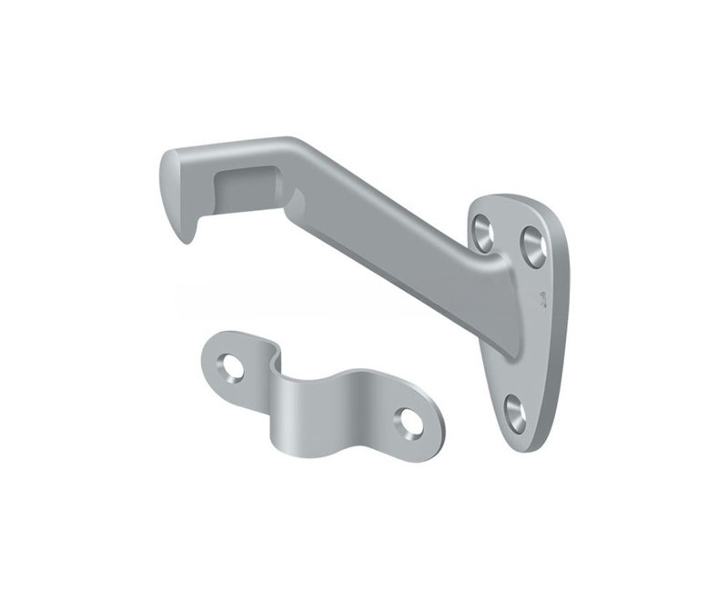3.26" Projection Hand Rail Brackets, Brushed Chrome