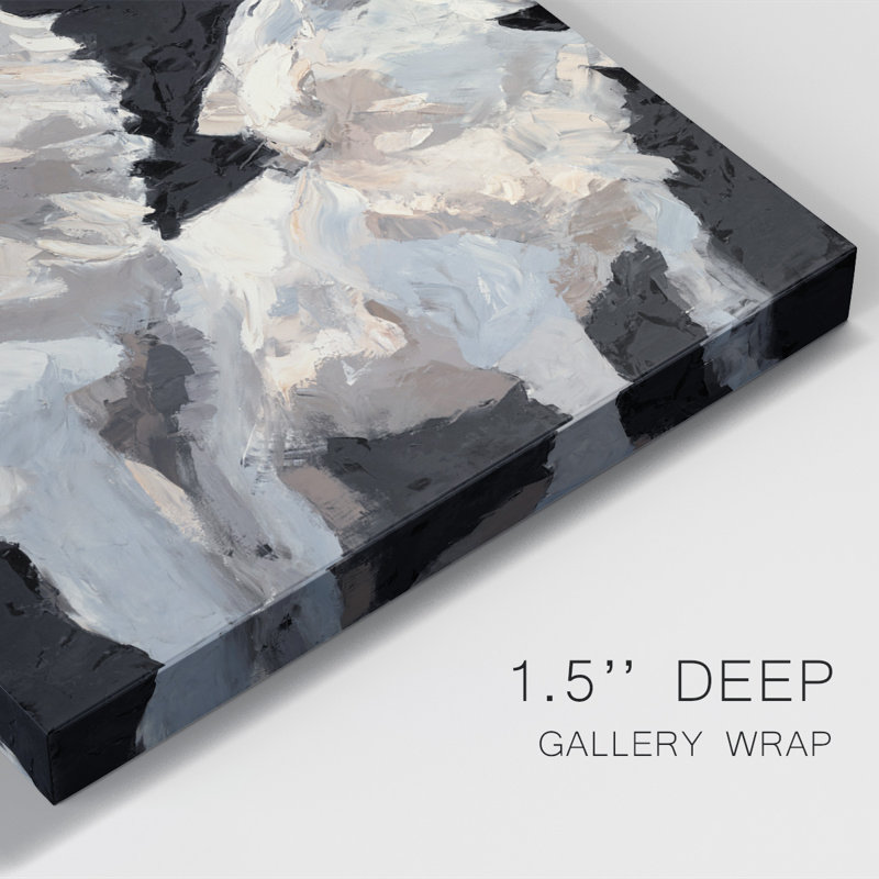 Midnight Wolves, toile tendue avec châssis de qualité supérieure - prête à être accrochée, Noir, H 48 po x l 32 po x P 1 po