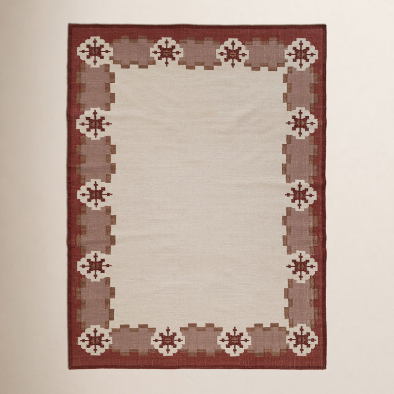 Tapis d'intérieur en laine Heidi, Rouge, 8 pi 9 po x 11 pi 9 po