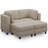 Modular Loveseat Sofa With Two Ottomans-573707013