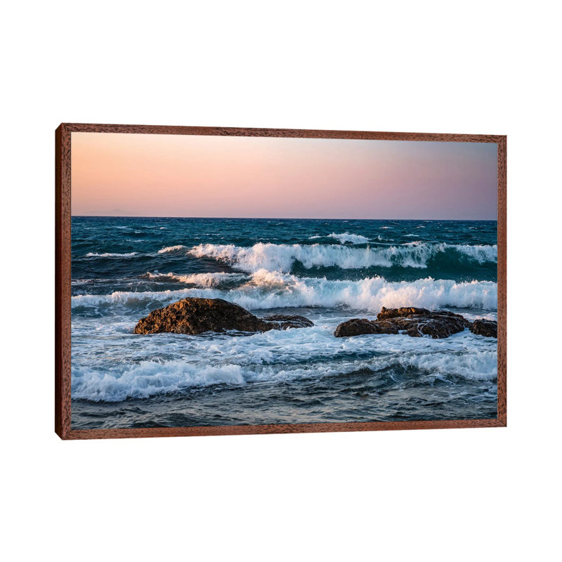 Mediterranean Sea Sunset, Greece by Matteo Colombo - Floater Frame Gallery-Wrapped Canvas Giclée on Canvas