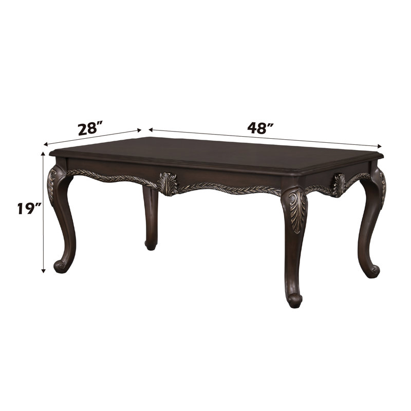 Table basse Pierce Cherry, H 19,41 po x L 49,22 po x l 28,04 po