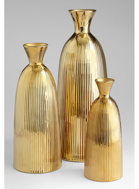 Noor Handmade Ceramic / Porcelain Table Vase, 17.75" H x 7" W x 7" D