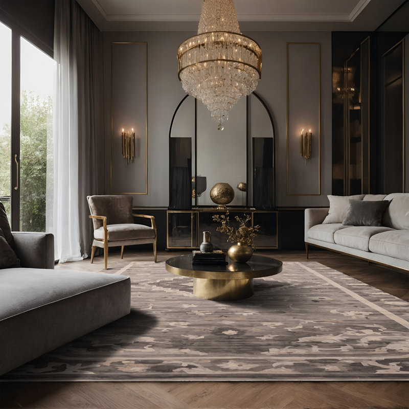 Tapis gris soyeux et moelleux, Tapis de couloir 2 pi x 4 pi