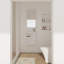 Petit meuble-lavabo avec lavabo et portes à fermeture douce