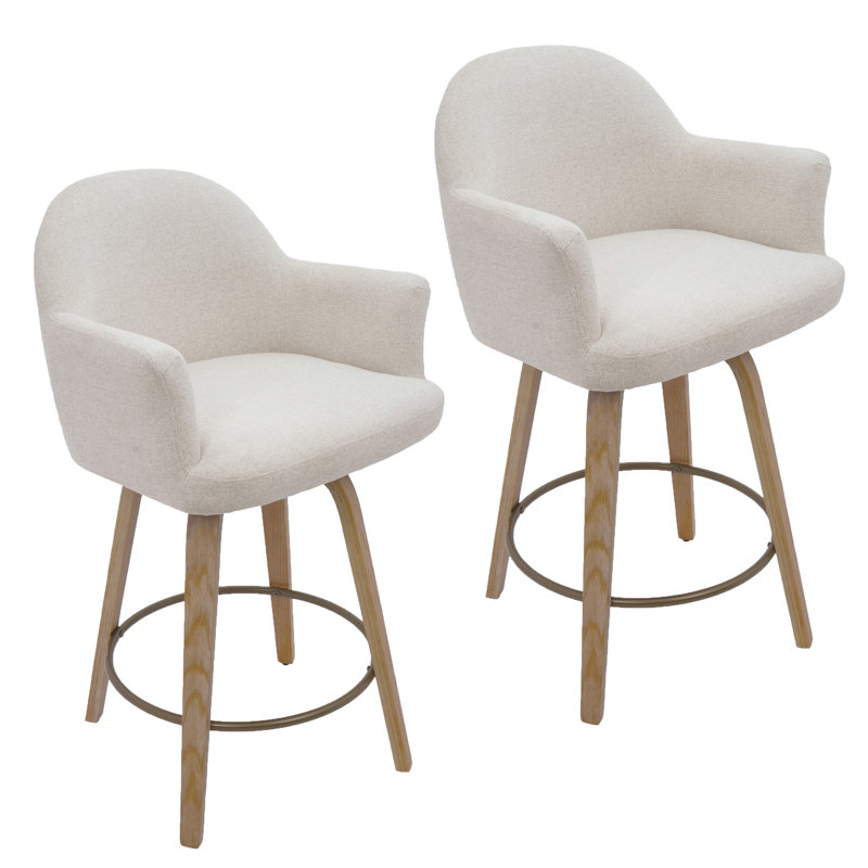 Tabouret de comptoir 26 po Modern, Chêne blanchi, Avoine