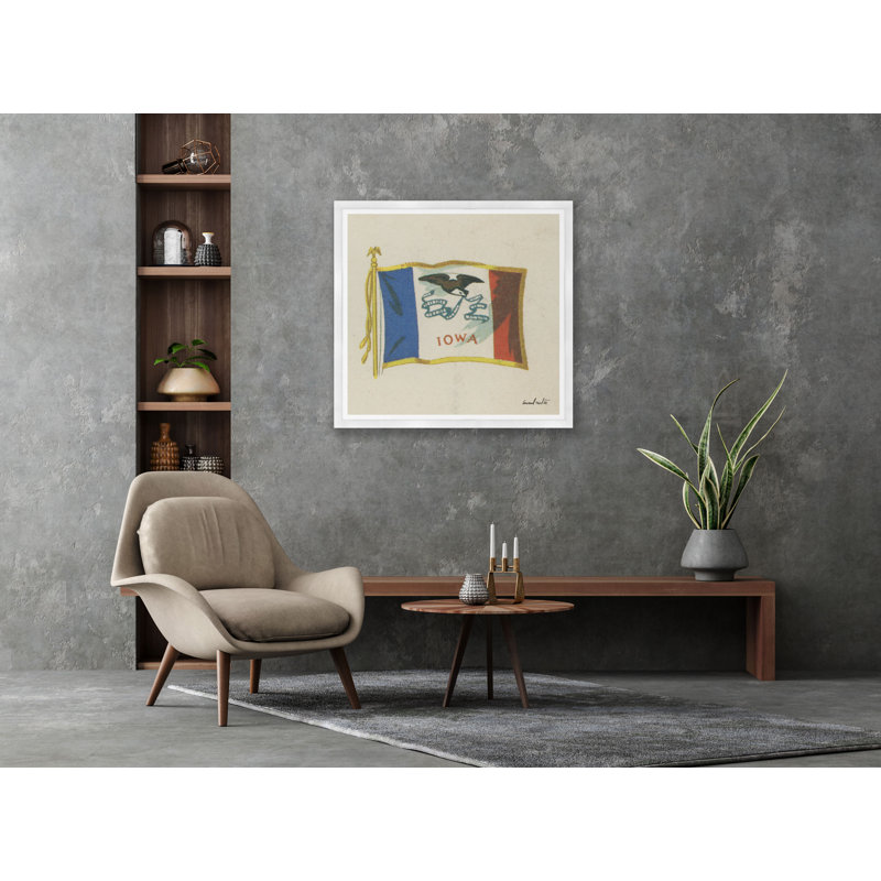 Iowa Print, White Framed