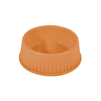 Grand bol pour chien en plastique antidérapant, 7,28 po x 2,56 po, orange