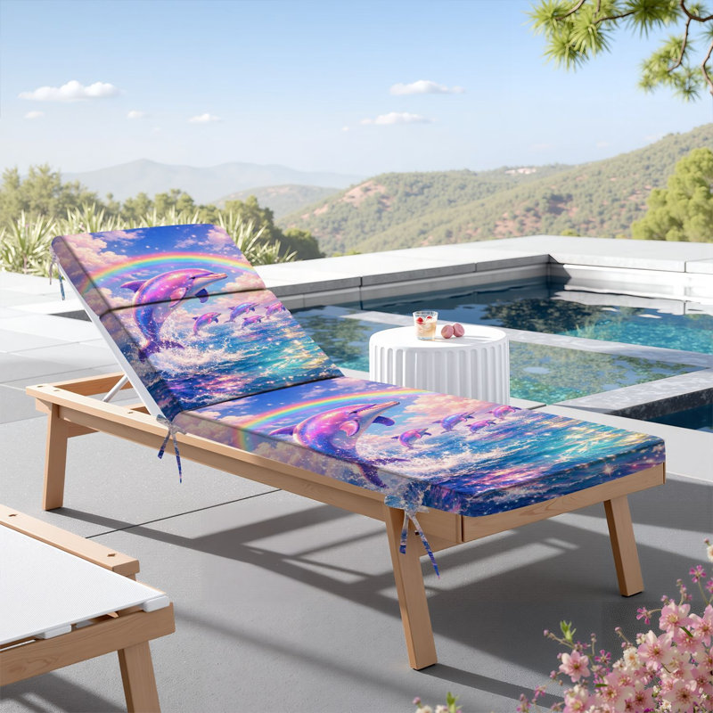  Coussin de patio d'extérieur pour l'intérieur 3 po Rainbow Dolphins