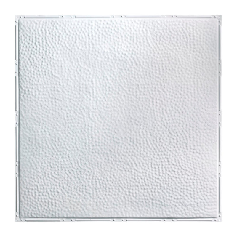 Great Lakes Tin Chicago 2'x2' Nail-Up Ceiling Tile (Pack of 5), Gloss White