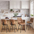 Tabouret de comptoir pivotant en similicuir