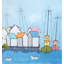 Harbor Town Print by Phyllis Adams