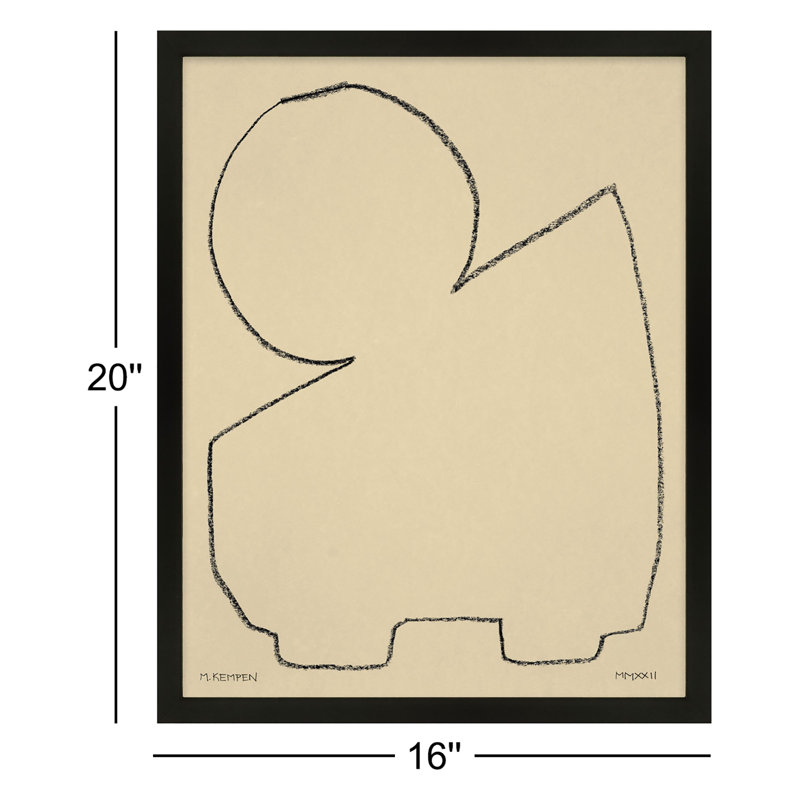 Sand 1 Print by Michael Kempen, 20" H x 16" W x 1.25" D, Black