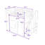 Lit mezzanine simple en bois avec bureau, rideau occultant et escalier de rangement