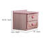Table de chevet 2 tiroirs Norman en rose