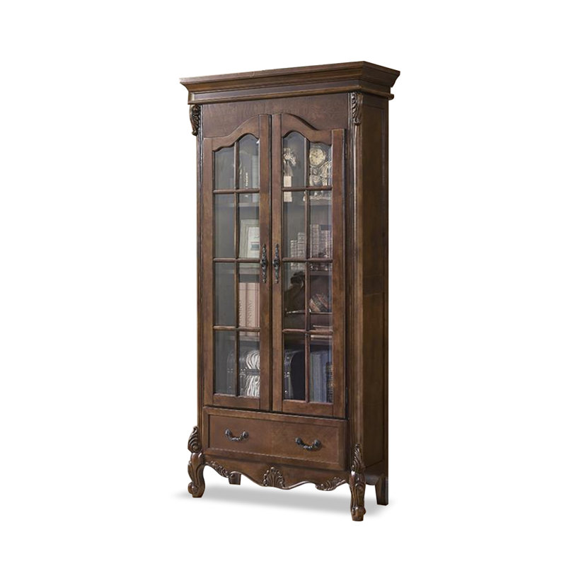 Vitrines en bois massif noisette + verre