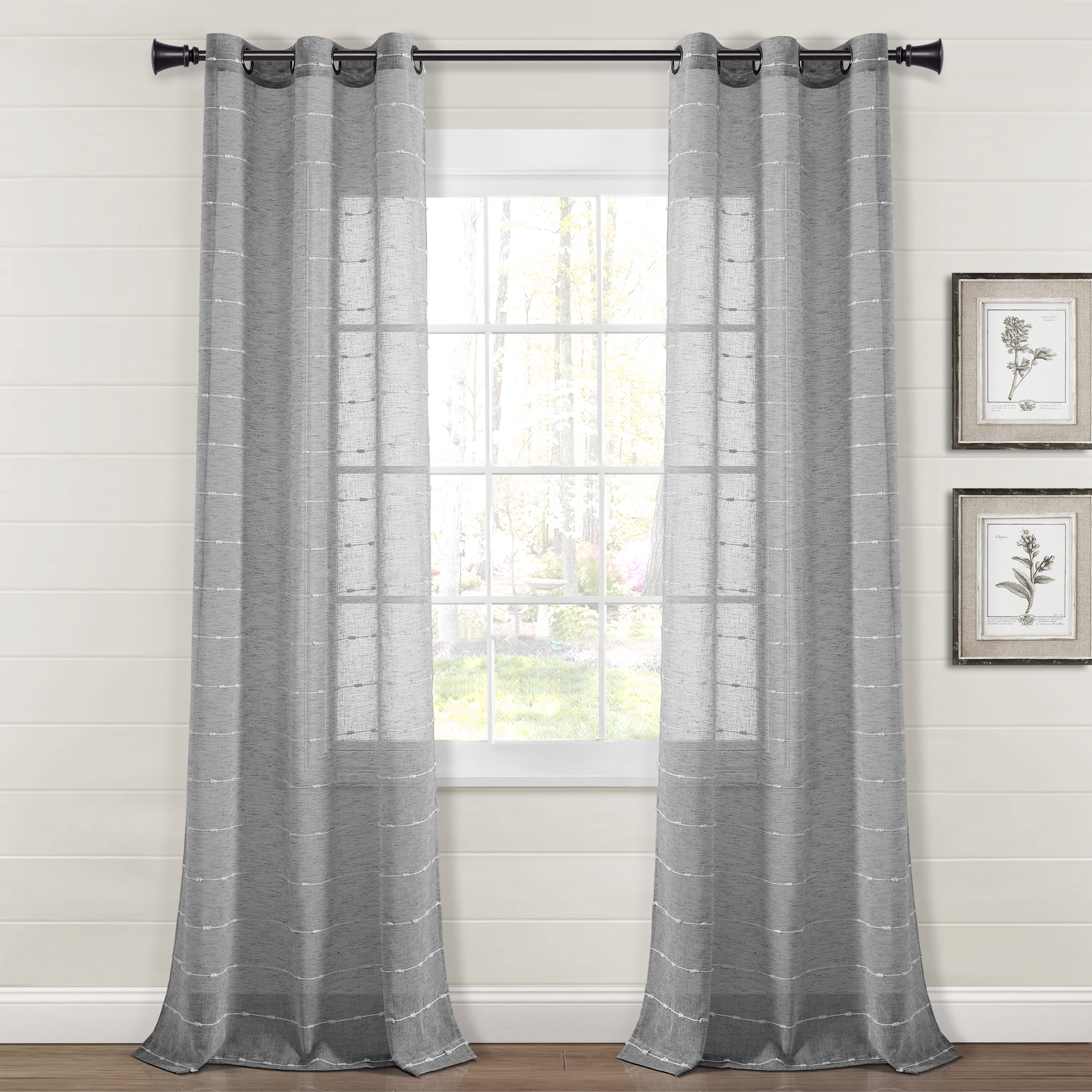 Lush Decor Enid Textured Sheer Curtain Panels & Reviews - Wayfair Canada