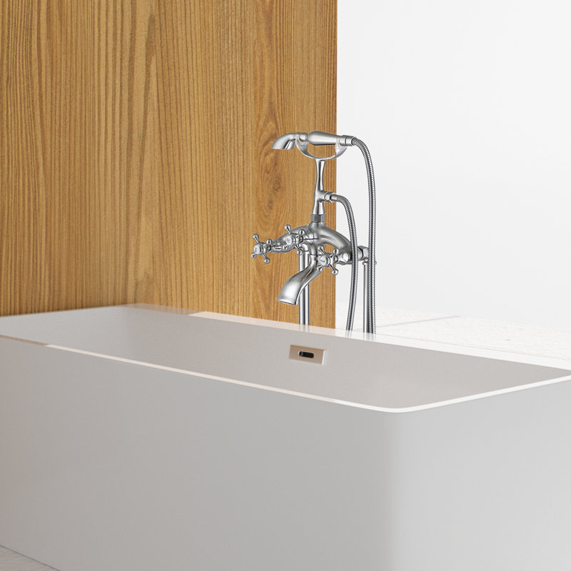 Floor Tub Spout, Brushed Nickel