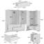 Ensemble de 2 armoires modulaires avec placard d'angle en forme de L, 6 tiroirs et 4 espaces de garde-robe