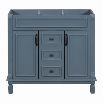Meuble-lavabo 36 po sans lavabo supérieur, armoire seulement, armoire de rangement moderne avec 2 portes à fermeture douce