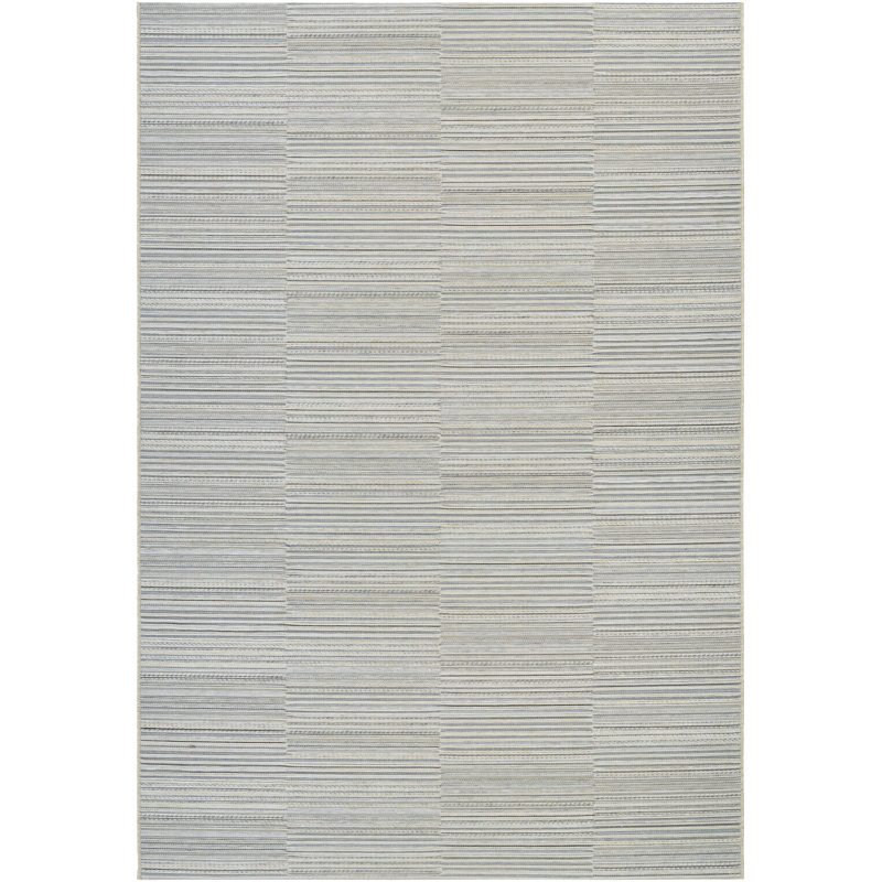 Tapis d'extérieur rayé or Kaz Kaz, Rectangle 2 pi x 3 pi 7 po