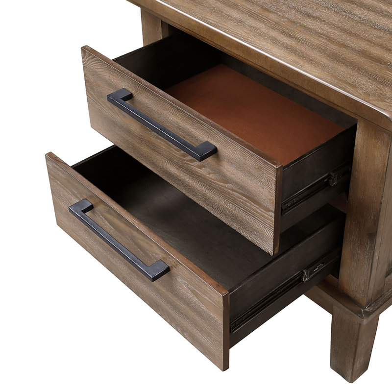 Table de chevet Cagney (ensemble de 2), rétro, Gris