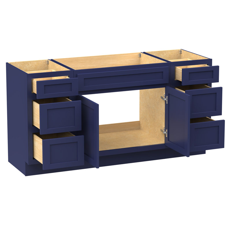 Base de meuble-lavabo simple 69 po seulement, Bleu