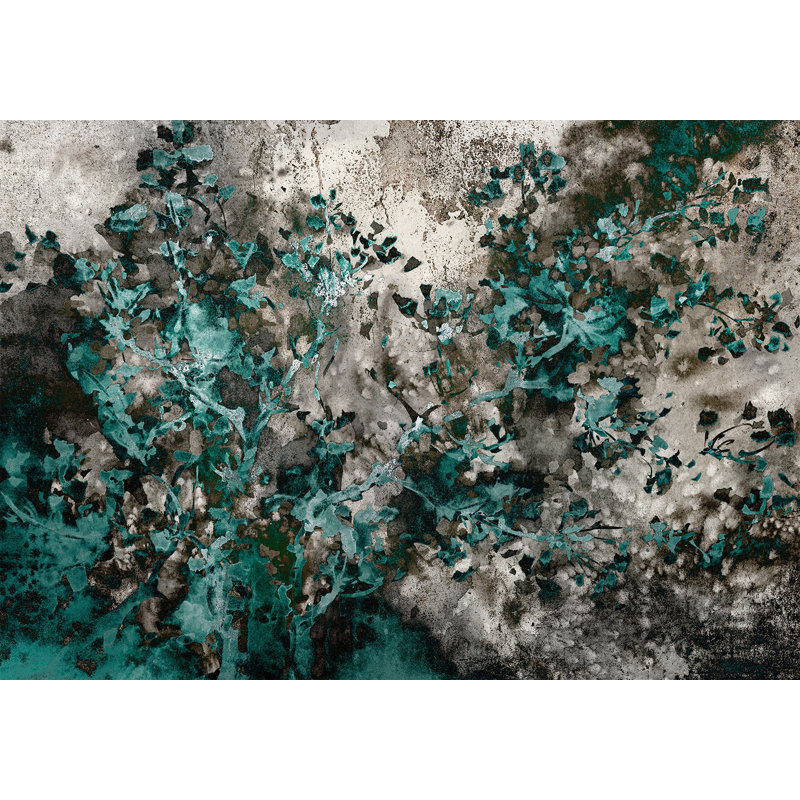 Papier peint Surface Surface - vert scandinave, L 68 po x l 98 po