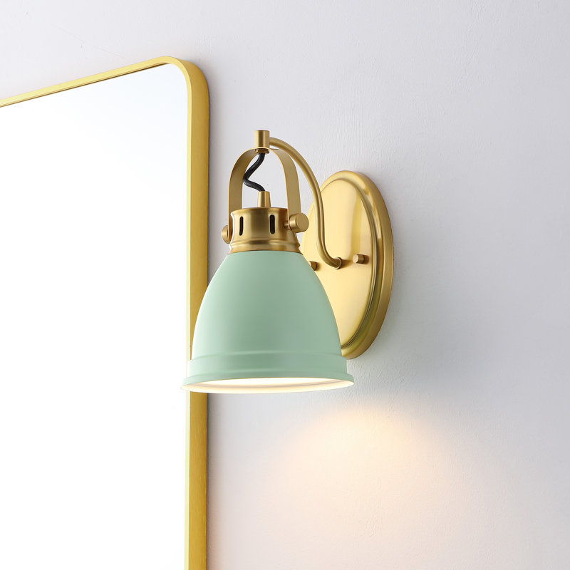  Éclairage pour meuble-lavabo Lejuan, Vert menthe, Laiton doré, 1