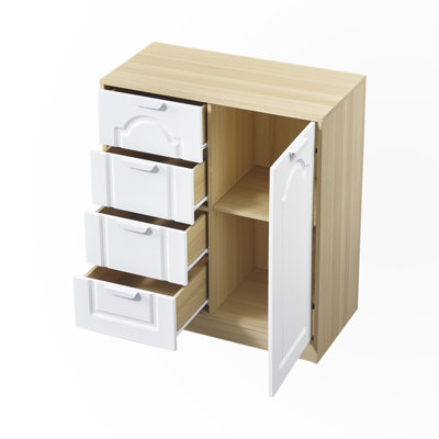 Floor Cabinet with 4 Removable Drawers