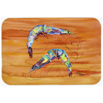 Caroline's Treasures Shrimp Glass Cutting Board