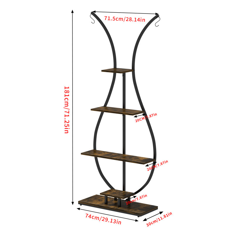 Vase Shape 5-Tier Plant Stand