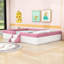 Upholstered Daybed with Fence and Stairs-1027507067