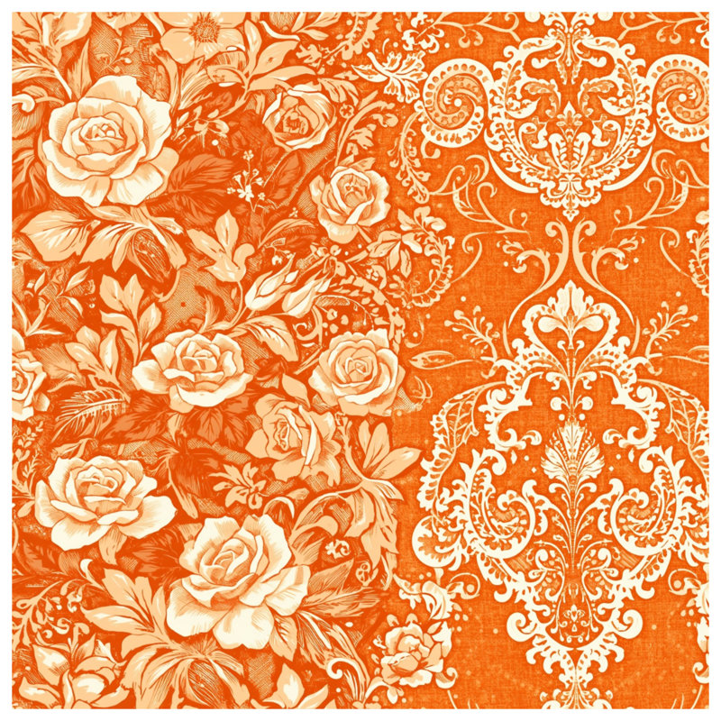 Rideaux de douche Ornate Floral Roses, L 70 po x H 93 po