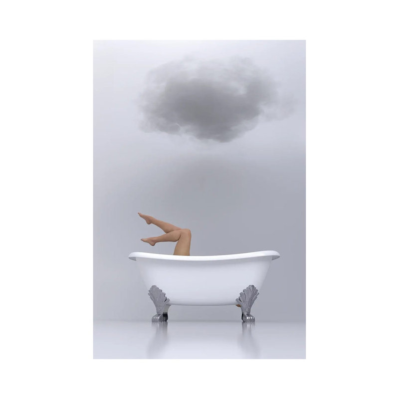 Woman Relaxing In The Bath 2 by Mike Kiev - Wrapped Canvas Print, 66.04 cm H x 45.72 cm W x 3.175 cm D