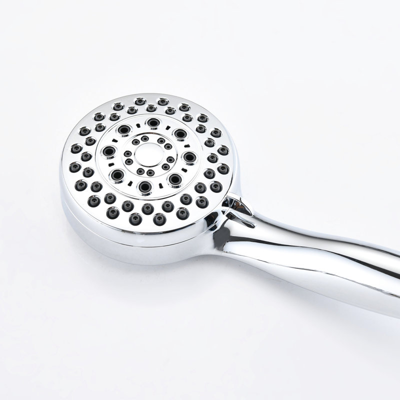 Handheld Shower With 5 Adjustable Settings, High , , Abs Head Spray Mode Head,, Chrome