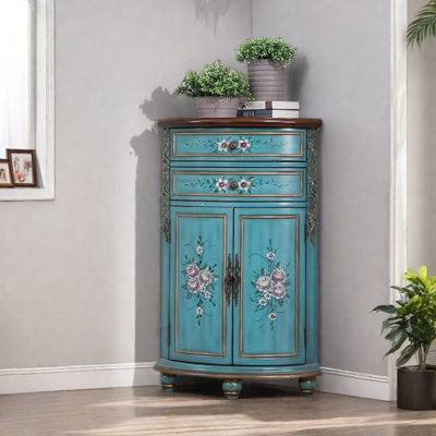 Armoire de coin multifonctionnelle de style américain