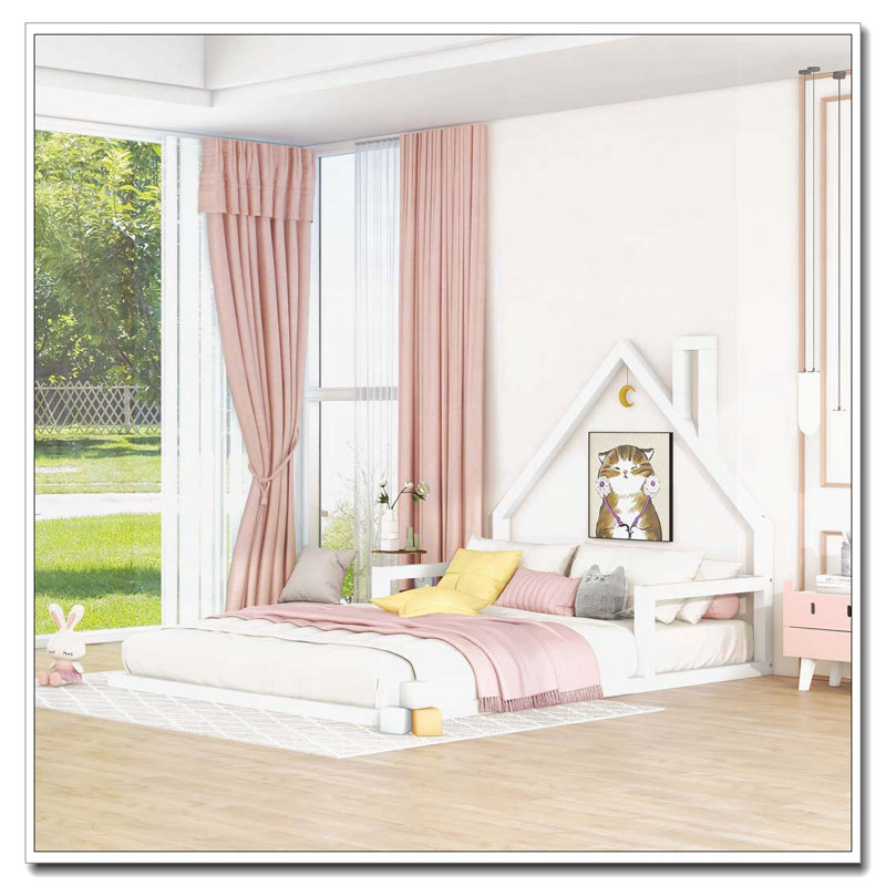 House-shaped Headboard, White, Full