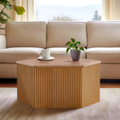 Table basse cannelée