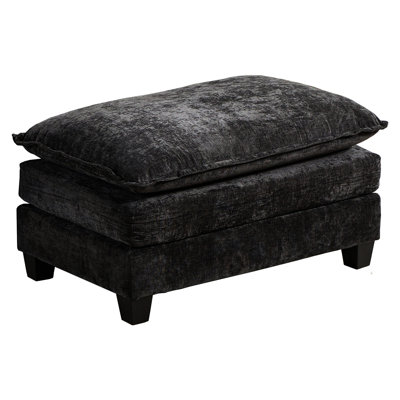 Canapé modulaire moderne, nuage en tissu de chenille noir respirant, siège rembourré à double couche confortable, pour le salon, la chambre à coucher et l’appartement, réglable, généreux
