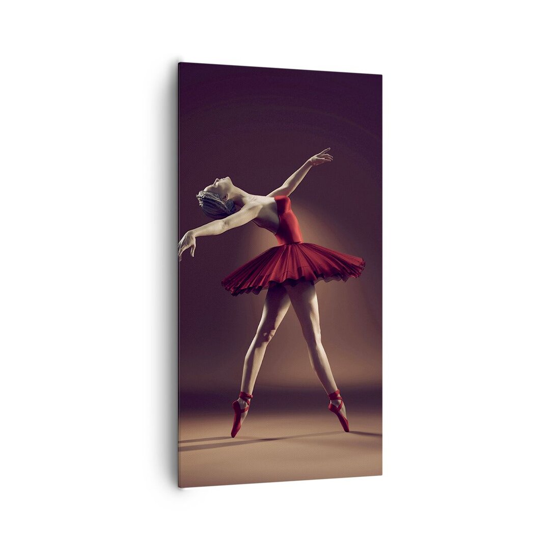 Leinwandbild Ballerina Red Dress