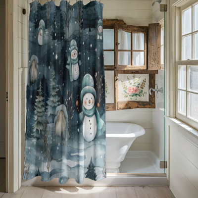 Iced Snowman - Premium Shower Curtain