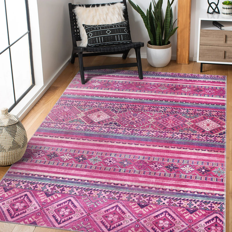 Floral Cotton and Chenille Flatweave Area Rug, 200 x 300 cm